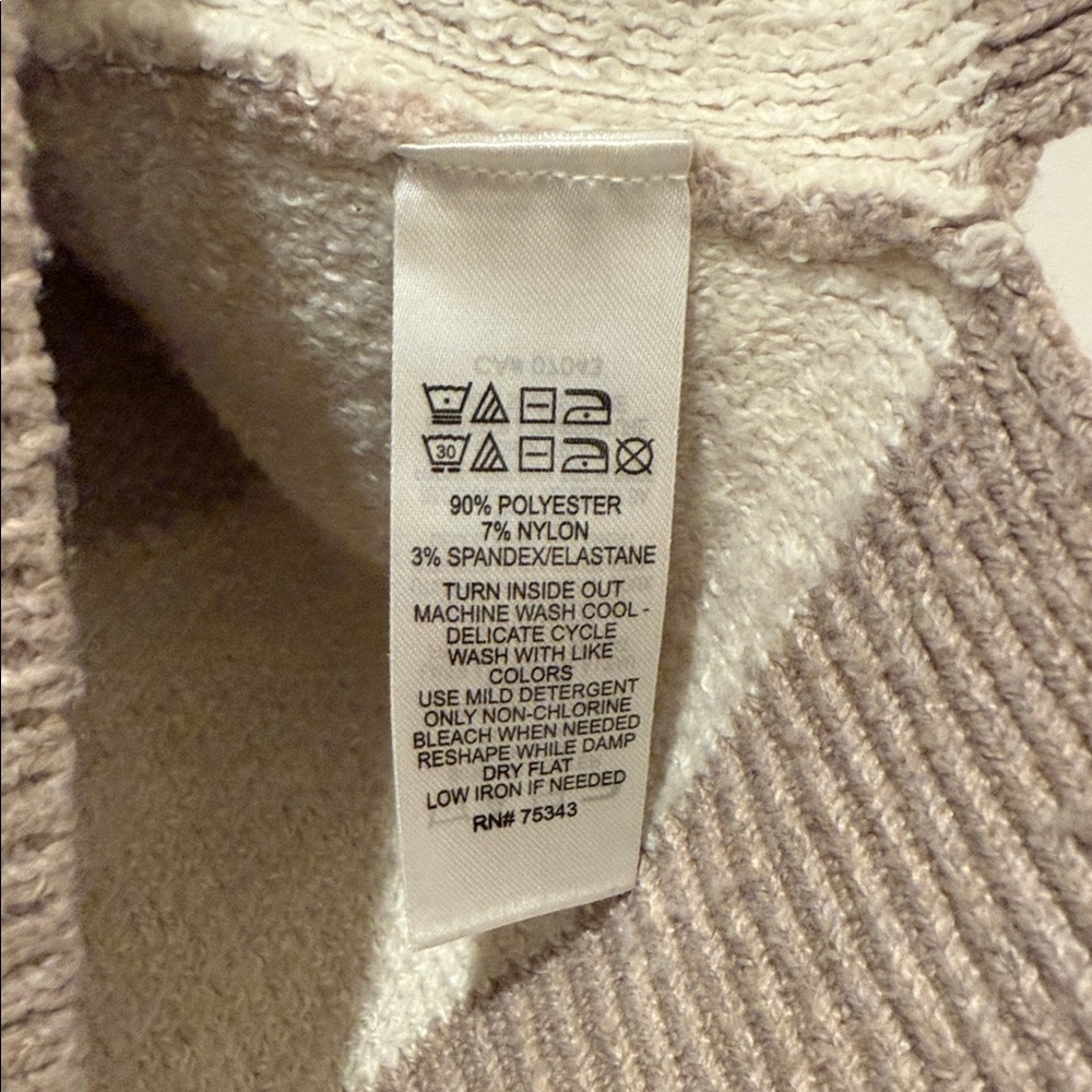 Christian Siriano Beige and Cream Checkered Sweater Sz XS - Picture 5 of 6